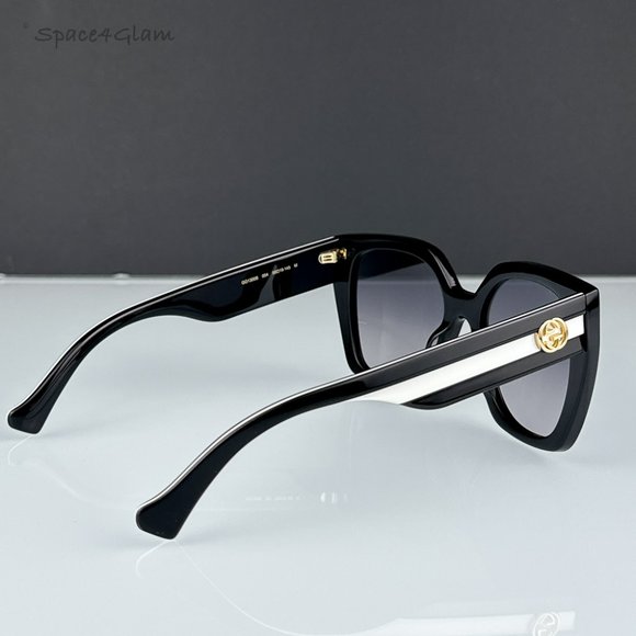 Gucci Women Sunglasses Black Grey Gradient Square GG1300S 004 BRAND NEW - Picture 4 of 11